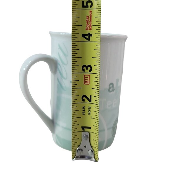 Starbucks Porcelain Tea Cup White Green 4.25" 10oz Different Languages 1998 VTG - Picture 10 of 10